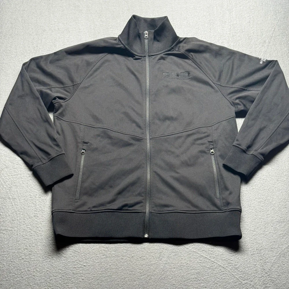 The North Face Mens XL Full Zip Track Jacket Black LKQ Logo NF0A3SEW